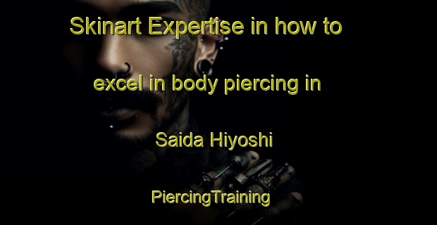 Skinart Expertise in how to excel in body piercing in Saida Hiyoshi | PiercingTraining | PiercingClasses | SkinartTraining-Japan