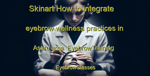 Skinart How to integrate eyebrow wellness practices in Asaru area | EyebrowTraining | EyebrowClasses | SkinartTraining-Japan