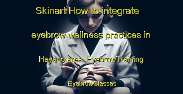 Skinart How to integrate eyebrow wellness practices in Hayano area | EyebrowTraining | EyebrowClasses | SkinartTraining-Japan