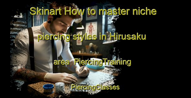 Skinart How to master niche piercing styles in Hirusaku area | #PiercingTraining #PiercingClasses #SkinartTraining-Japan